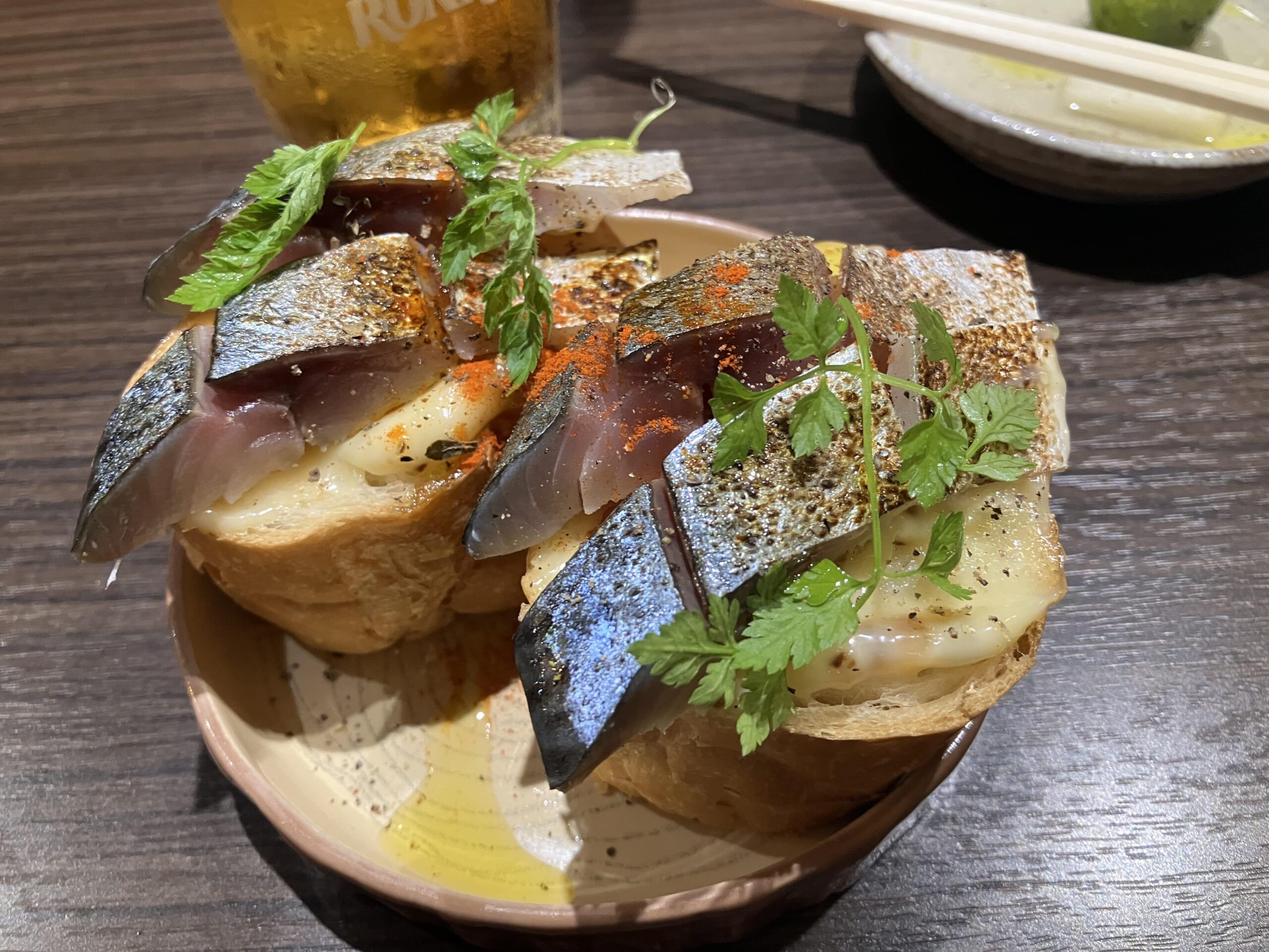 しめサバのブルスケッタ